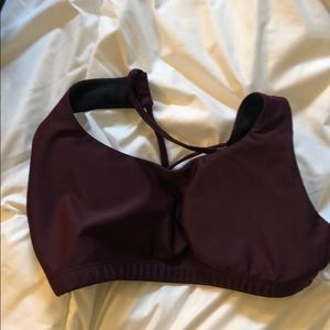 Burgundy sports bra medium